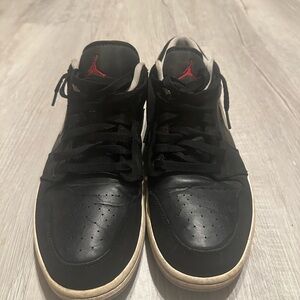Jordan Black and Red Sneakers